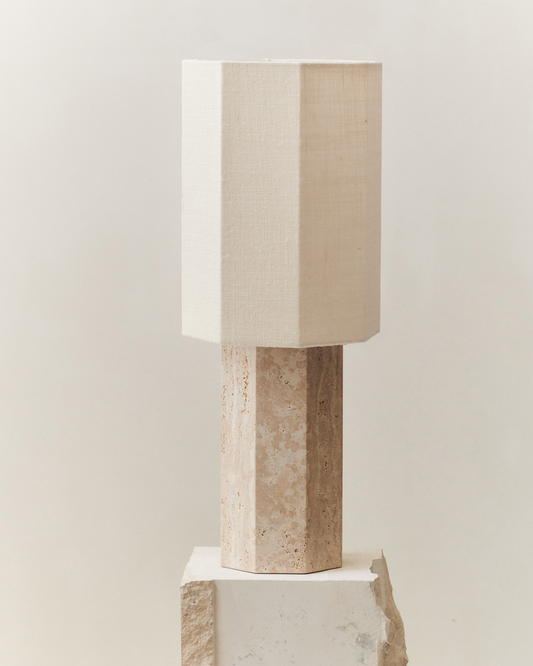 EIGHT OVER EIGHT LAMP TRAVERTINE GRANDE