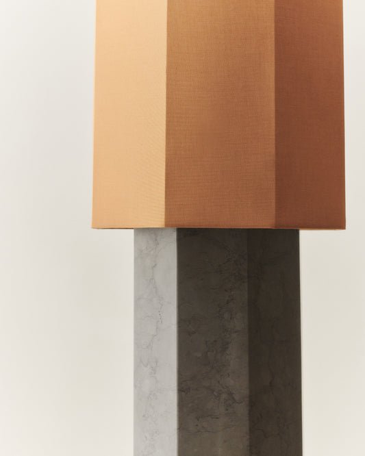 EIGHT OVER EIGHT LAMP GREY MARBLE LARGE