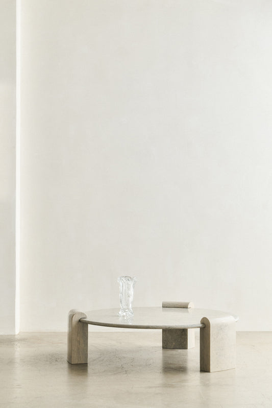STONE COLUMN LOUNGE TABLE - ATAIJA AZUL MARBLE